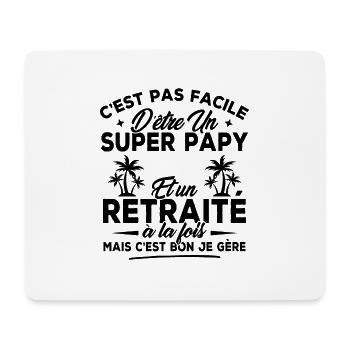 Not easy to be a great Grandpa and a Retiree - Mouse Pad (horizontal) - white - Front