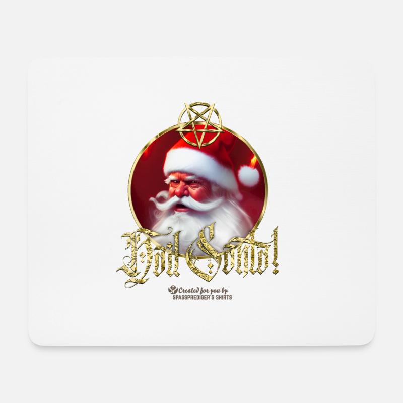 Ugly Xmas Hail Santa - Mousepad (Querformat) - Weiß
