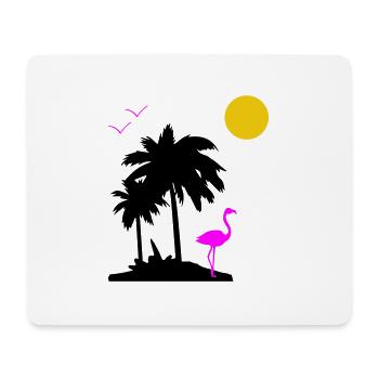 Palmen Paradise - Mousepad (Querformat) - Weiß - Vorne