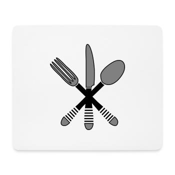 Cooking cutlery 2 - Mouse Pad (horizontal) - white - Front