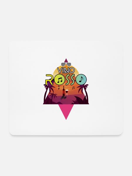 Vino Rosso oder Bianco - Mousepad (Querformat) - Weiß