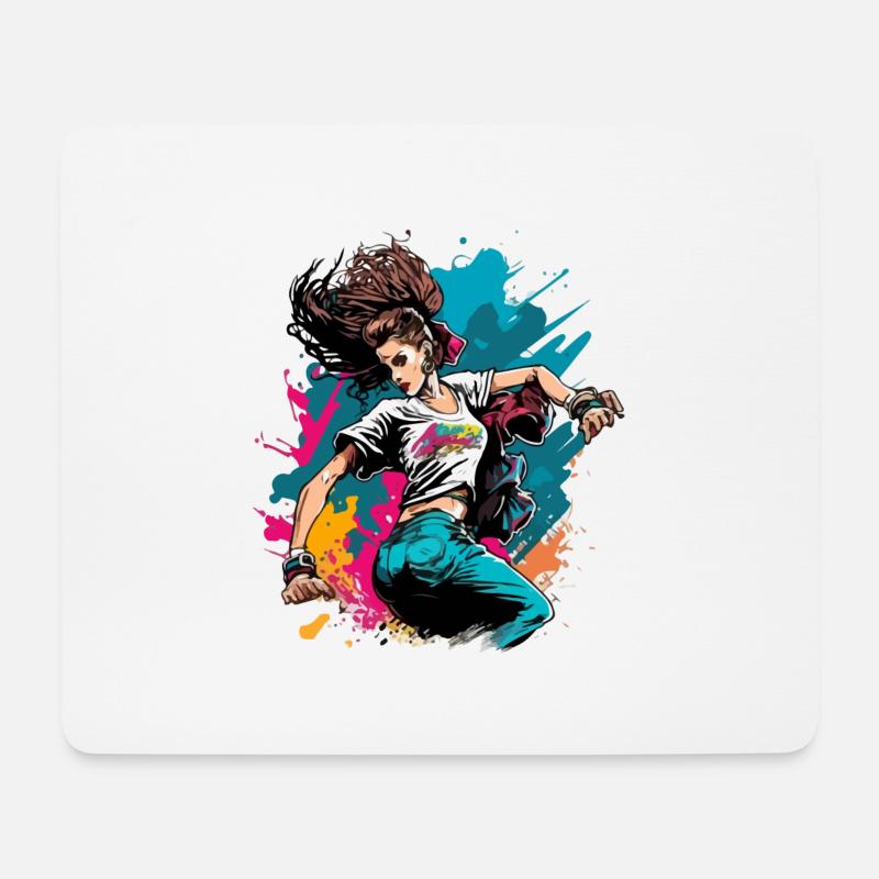 Der Hip Hop Tänzer - Mousepad (Querformat) - Weiß