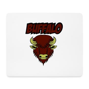 buffalo 001 - Mousepad (Querformat) - Weiß - Vorne