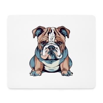 Französische Bulldogge - Mousepad (Querformat) - Weiß - Vorne