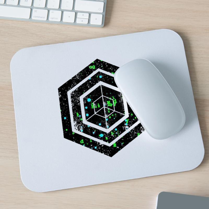 hexagon programming programmer coding geometric Mouse Pad (horizontal)