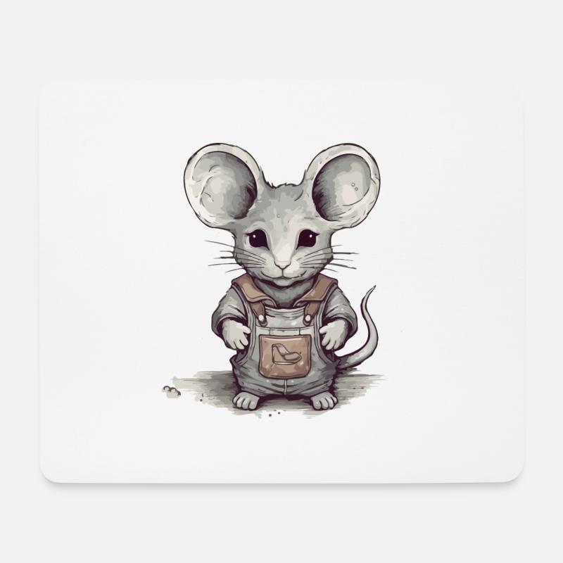 The Little Mouse - Mouse Pad (horizontal) - white