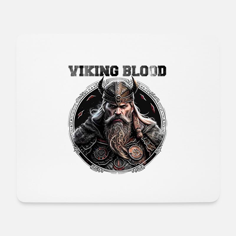 Wikingerblut, Odin Nordischer Gott erwartet uns in Walhalla - Mousepad (Querformat) - Weiß
