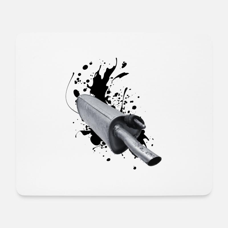 Noch ein Auspuff: Heißer Sound, coole Abgase - Mousepad (Querformat) - Weiß