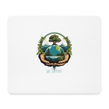 Sauver l’environnement Héros de la protection de l’environnement Activiste pour le climat - Tapis de souris (format paysage) - blanc - Devant