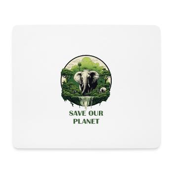 Sauvons notre planète - Protection de l’environnement Protection du climat - Tapis de souris (format paysage) - blanc - Devant