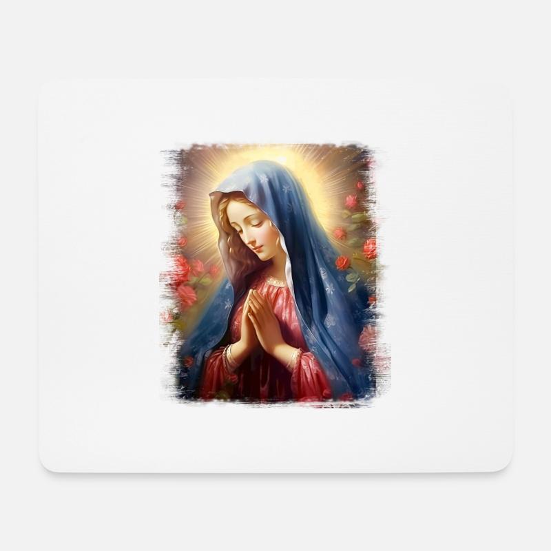 Heilige Maria Maria Madonna Mariana Jungfrau Maria Heilige - Mousepad (Querformat) - Weiß