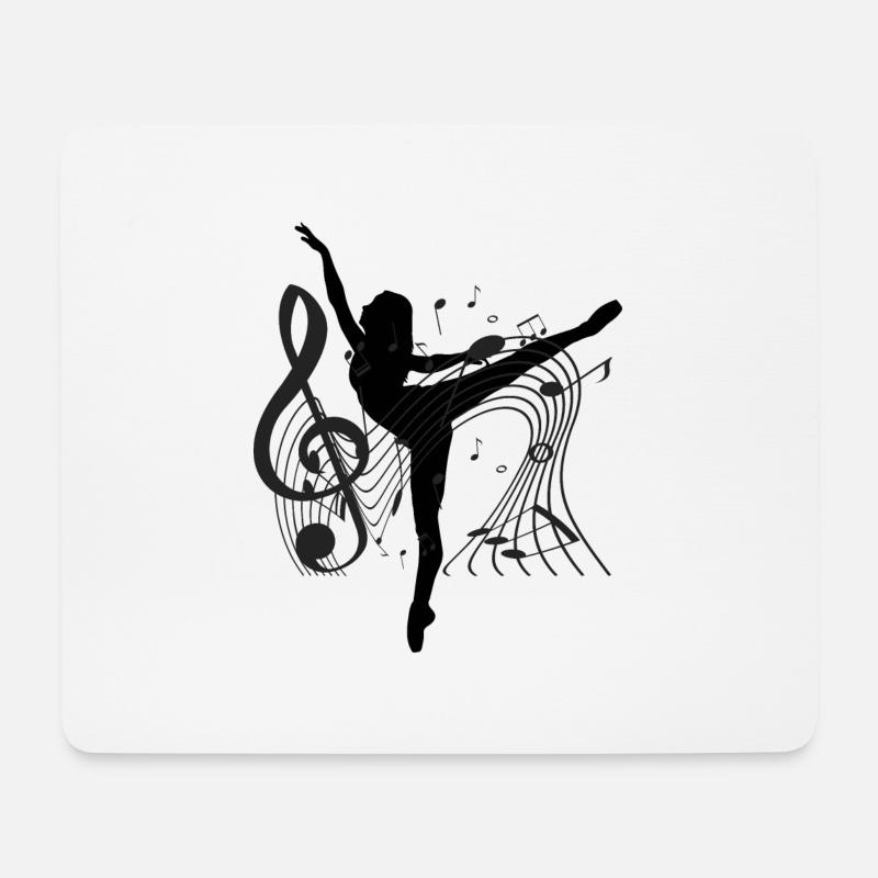 Dancing Dance Music - Mousepad (Querformat) - Weiß
