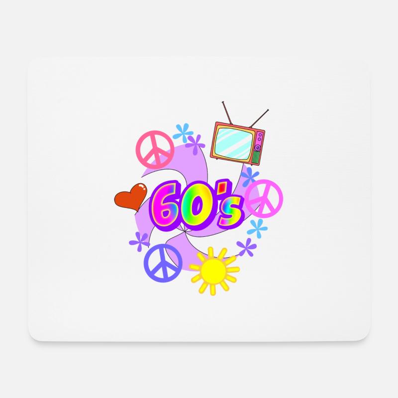 Die 60er Jahre - Mousepad (Querformat) - Weiß