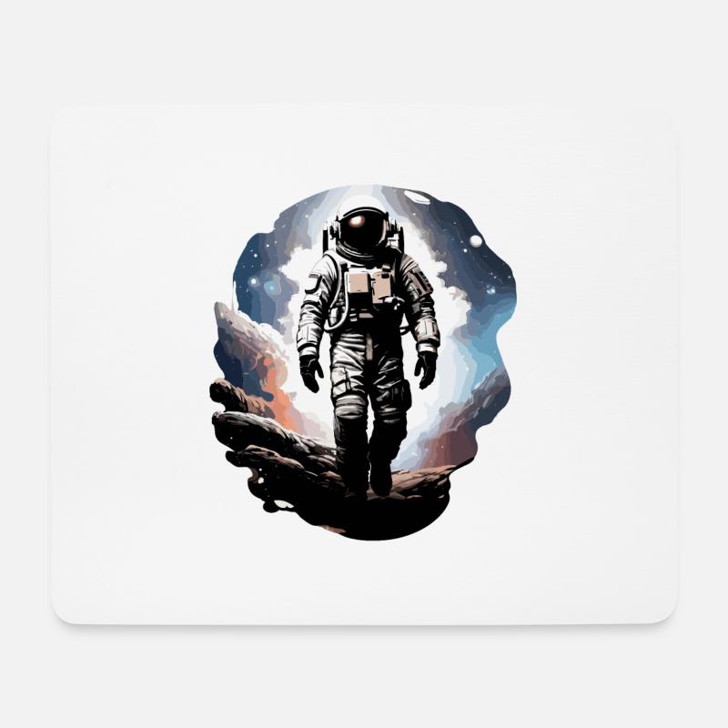 Astronaut - Mousepad (Querformat) - Weiß