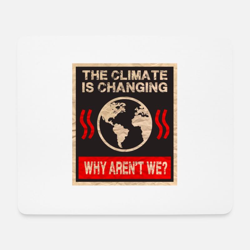 Klimawandel - Mousepad (Querformat) - Weiß