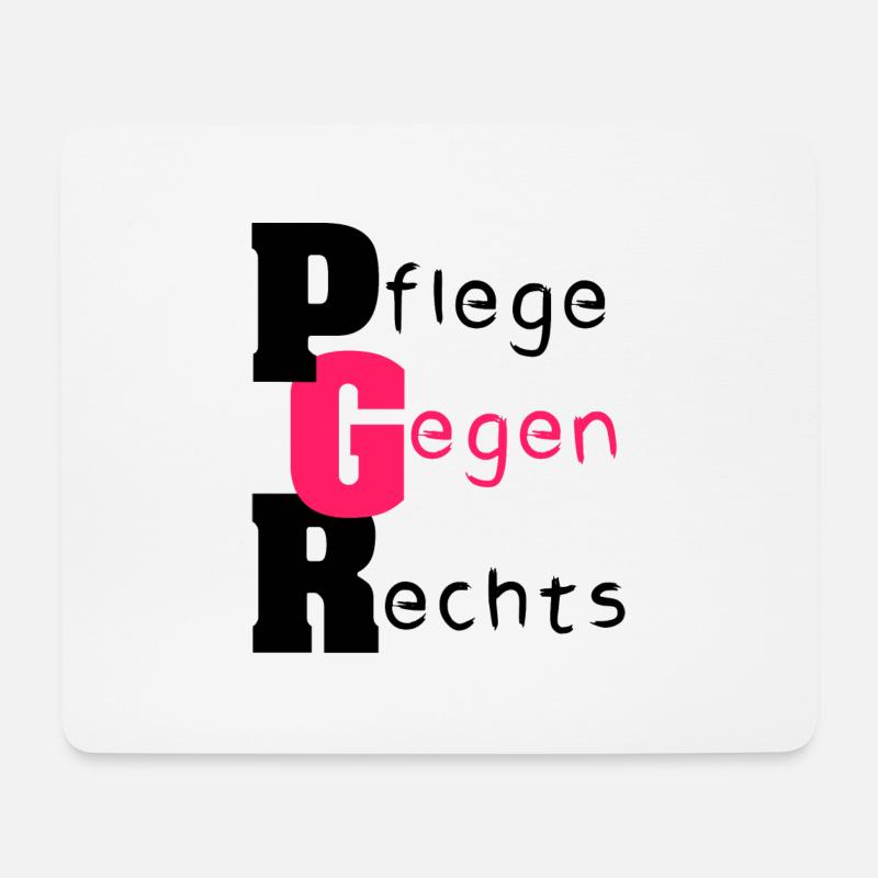 Pflege Gegen Rechts - Mousepad (Querformat) - Weiß