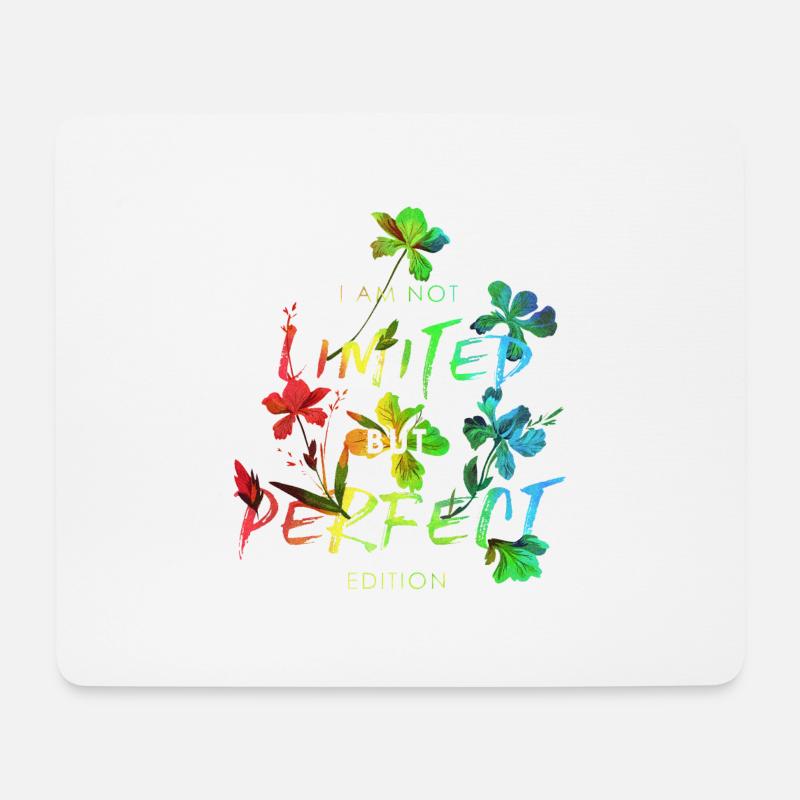 Vibes nur Liebe Zitat Vektor Vintage Blumen Kunst - Mousepad (Querformat) - Weiß