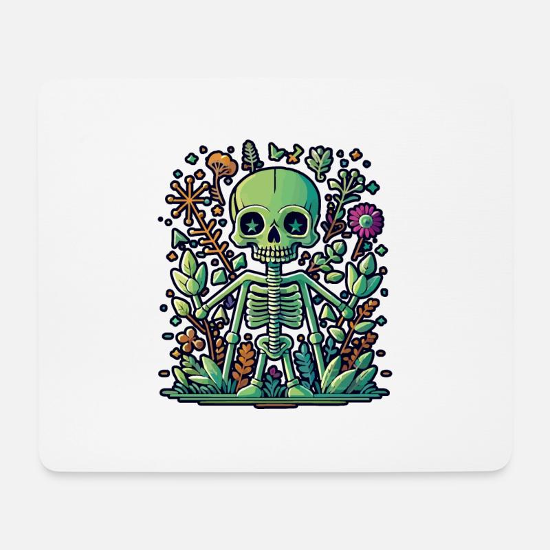 Skelett - Mousepad (Querformat) - Weiß