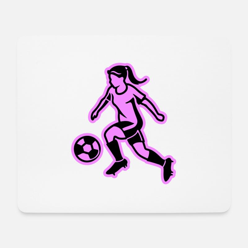 Fussballerin Fussball Frau - Mousepad (Querformat) - Weiß