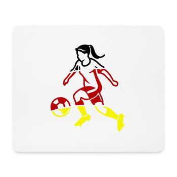 Frau Fussball Team Deutschland - Mousepad (Querformat) - Weiß - Vorne