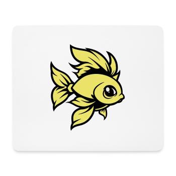 goldfisch fisch comic tier - Mousepad (Querformat) - Weiß - Vorne