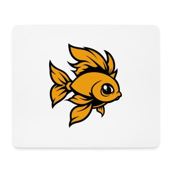 goldfisch fisch comic - Mousepad (Querformat) - Weiß - Vorne