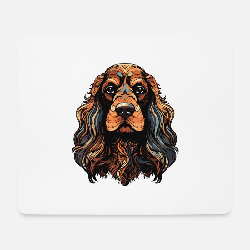 Hund Cavalier King English Cocker Spaniel - Mousepad (Querformat) - Weiß