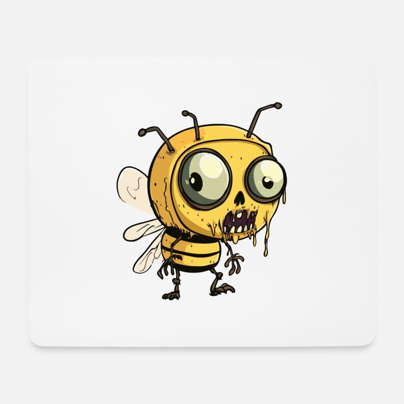 Biene Halloween Comic Lustig - Mousepad (Querformat) - Weiß