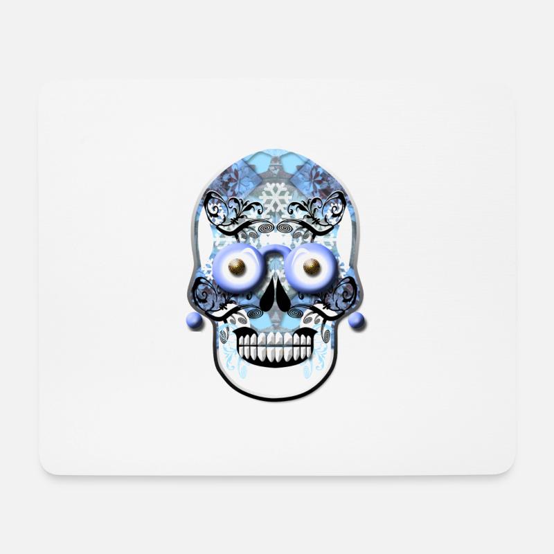 skull 1 - Mouse Pad (horizontal) - white
