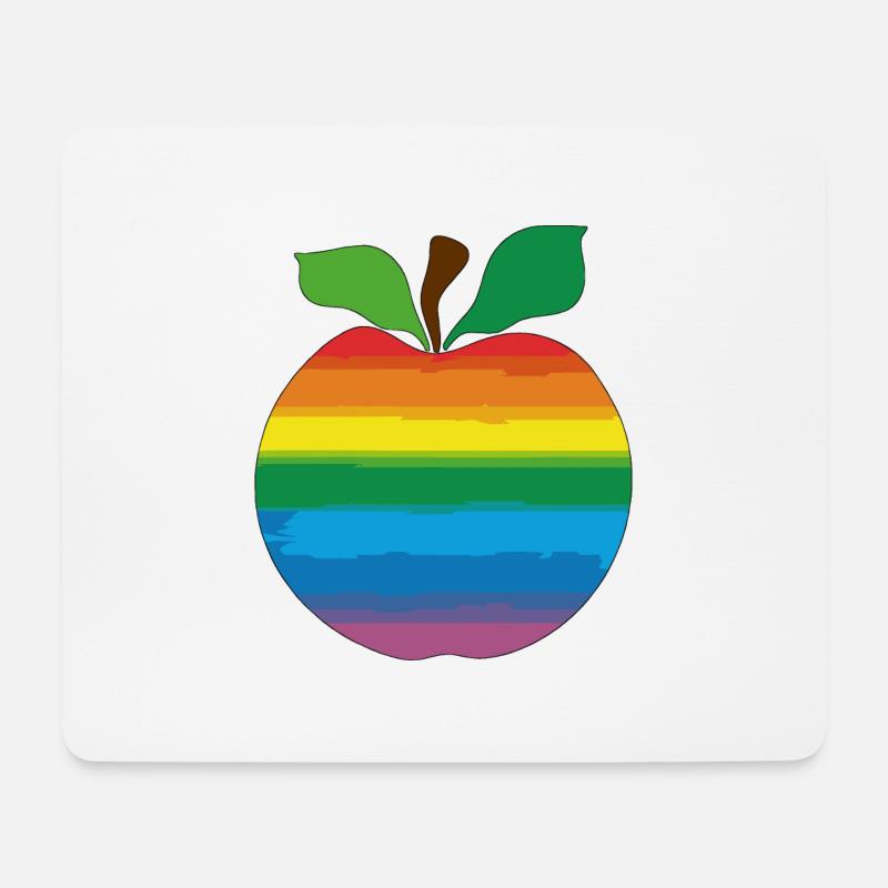 Apfel - Mousepad (Querformat) - Weiß