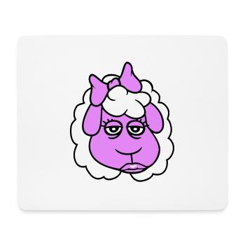 Schaf Mädchen Frau Gesicht Weiblich Hübsch Müde - Mousepad (Querformat) - Weiß - Vorne