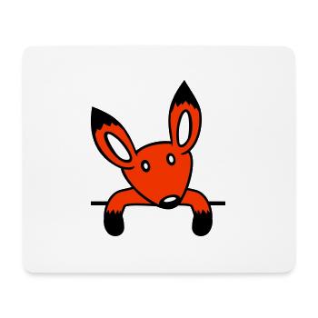 Fuchs Rotfuchs Hinter Zaun Mauer Wand Guckt Süß - Mousepad (Querformat) - Weiß - Vorne