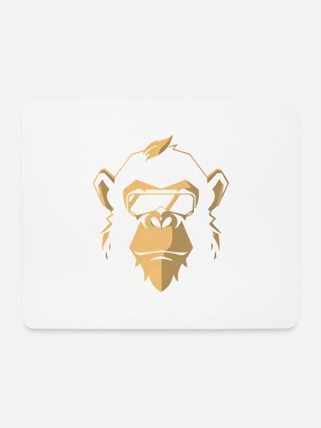 G Monkey - Mousepad (Querformat) - Weiß