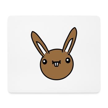Hase Lustig Gesicht Grimasse Albern Ulkig Lächeln - Mousepad (Querformat) - Weiß - Vorne