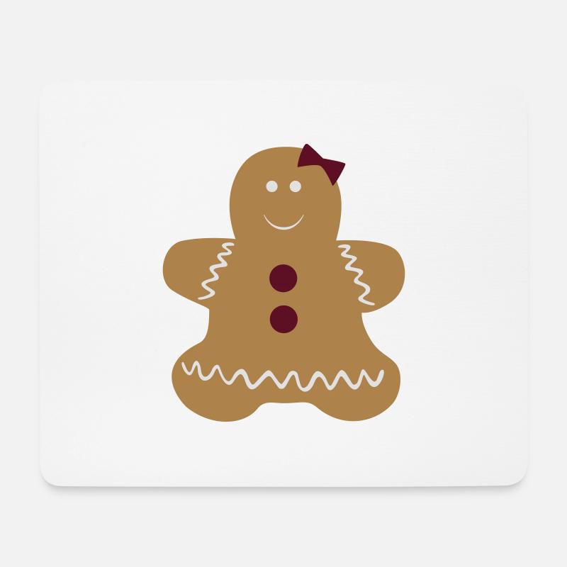 Platzchen Frau - Mousepad (Querformat) - Weiß