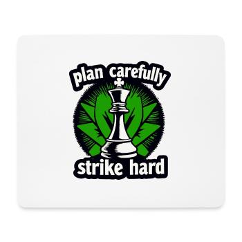 Le plan Schach frappe fort - Tapis de souris (format paysage) - blanc - Devant