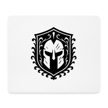 Spartan Helmet Crest - Mouse Pad (horizontal) - white - Front