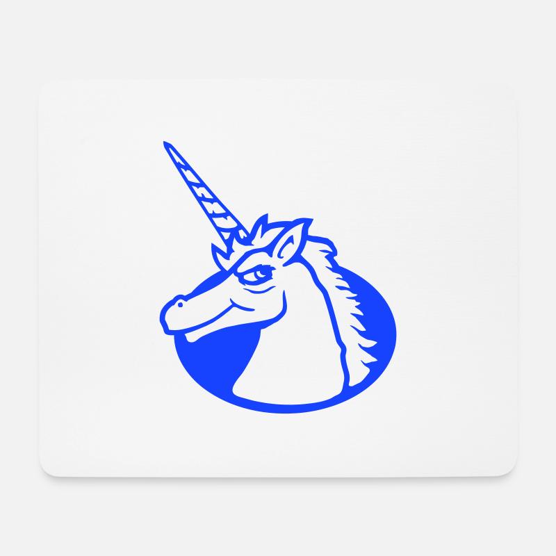 Einhorn Boden Loch Lustig Cool Kerl Comic Cartoon - Mousepad (Querformat) - Weiß