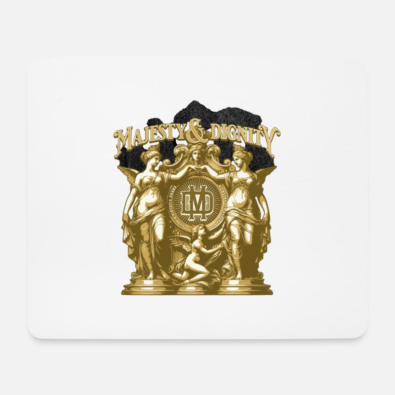 Majesty & Dignity Gold Crest - Mousepad (Querformat) - Weiß