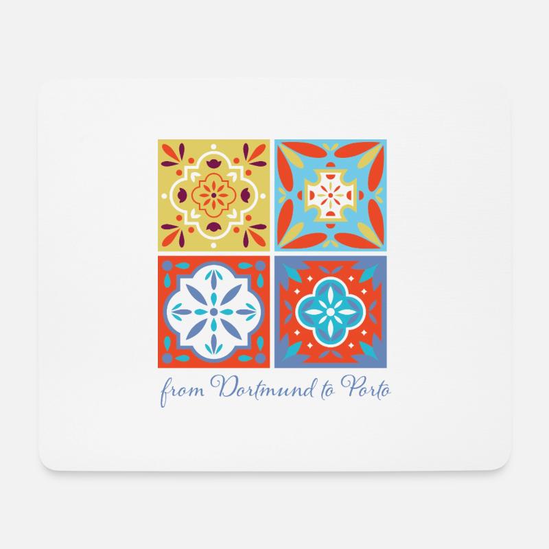 Dortmund to Porto - Mousepad (Querformat) - Weiß