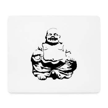 Bouddha - Tapis de souris (format paysage) - blanc - Devant