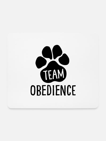 Team Obedience - Hundesport - Hundepfote - Mousepad (Querformat) - Weiß