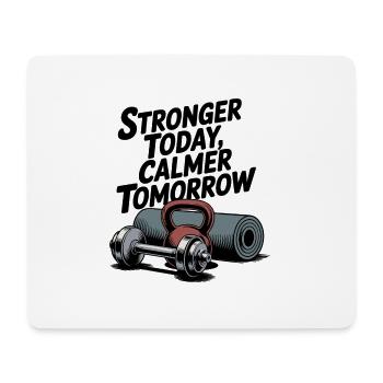 Stronger Today, Calmer Tomorrow – Fit & Zen - Mouse Pad (horizontal) - white - Front