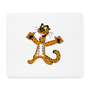 großer süßer Tiger - Mousepad (Querformat) - Weiß - Vorne