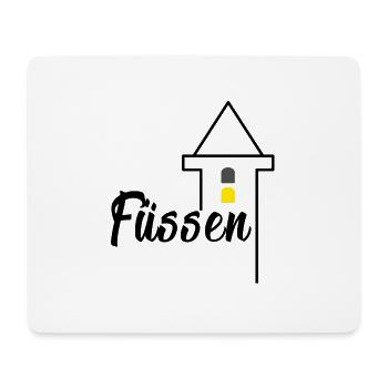 Füssen Print with Neuschwanstein Tower, Füssen - Mouse Pad (horizontal) - white - Front