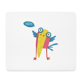 Vogel - Mousepad (Querformat) - Weiß - Vorne