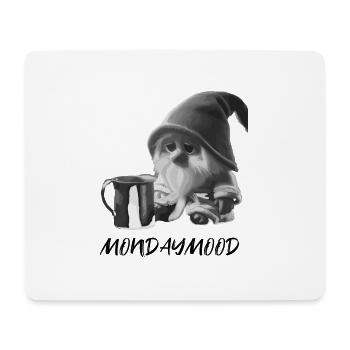 Mondaymood - Morning grouch black and white - Mouse Pad (horizontal) - white - Front