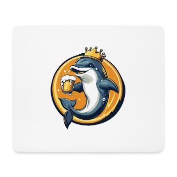 Dolphin Beer Comic - Mouse Pad (horizontal) - white - Front