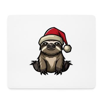 Faultier Weihnachten - Mousepad (Querformat) - Weiß - Vorne