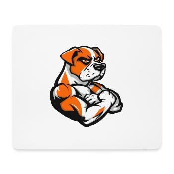 Jack Russel Terrier Dog Muscles Bodybuilding - Mouse Pad (horizontal) - white - Front
